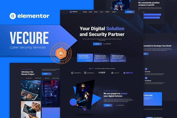 Vecure - Cyber Security Services Elementor Template Kit