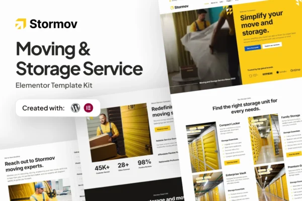 Stormov - Moving & Storage Service Elementor Template Kit